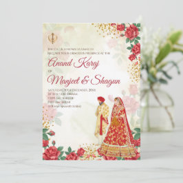 Anand Karaj uitnodigingen & Sikh trouwuitnodiginge