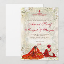 Anand Karaj uitnodigingen & Sikh trouwuitnodiginge