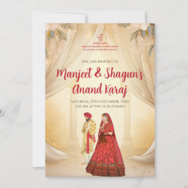 Anand Karaj uitnodigingen & Sikh trouwuitnodiginge