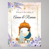 Anand Karaj welkomstbord Sikh trouwborden Poster (Voorkant)