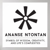ANANSE NTONTAN | Symbool van de wijsheid, creativi Poster (Voorkant)