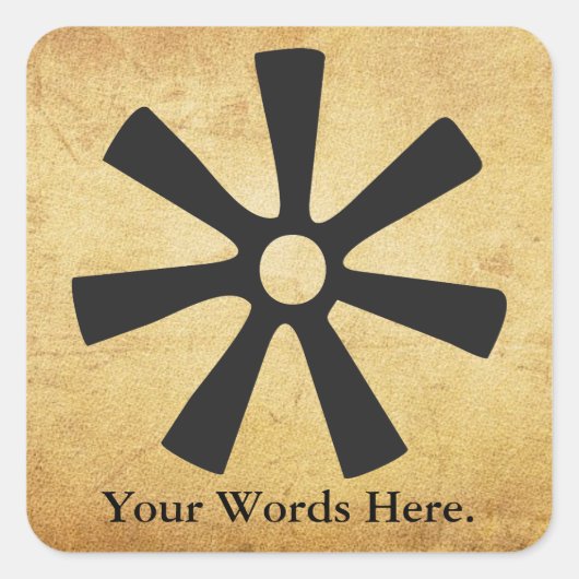 ANANSE NTONTAN | Symbool van de wijsheid, creativi Vierkante Sticker (Voorkant)