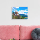 Ananuri Castle Georgia Aragvi Kautsgebergte Canvas Afdruk (Insitu (Woonkamer))