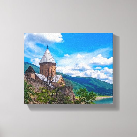 Ananuri Castle Georgia Aragvi Kautsgebergte Canvas Afdruk (Voorkant)