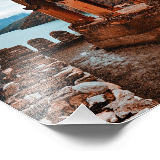 Ananuri-fort Foto Afdruk (Hoek)