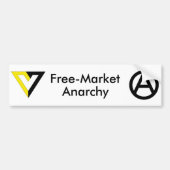 Anarchie Bumpersticker met vrije markt (Voorkant)
