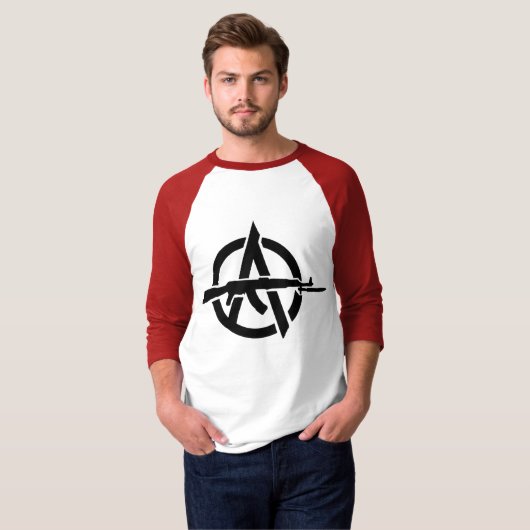 Anarchie!  Circle-A AK47 T-shirt (Voorkant volledig)