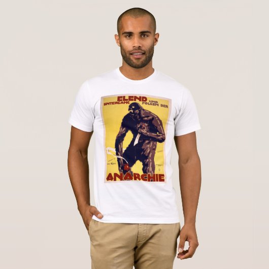 Anarchie - Duits WWI-Poster T-shirt (Voorkant volledig)
