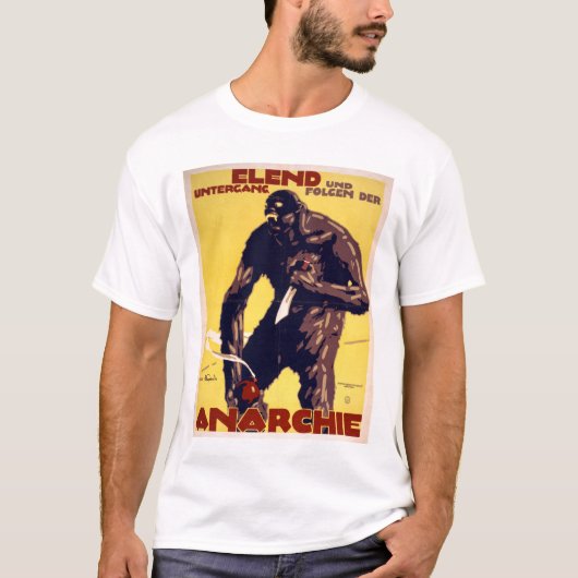 Anarchie - Duits WWI-Poster T-shirt (Voorkant)