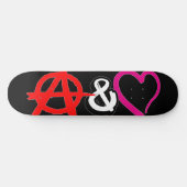 Anarchie en liefde persoonlijk skateboard (Horizontaal)
