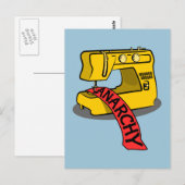 Anarchie Gele Naaimachine Briefkaart (Voorkant / Achterkant)
