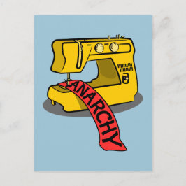 Anarchie Gele Naaimachine Briefkaart