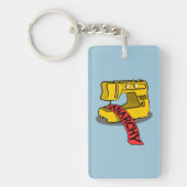 Anarchie Gele Naaimachine Sleutelhanger (Voorkant)