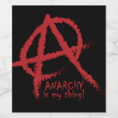 Anarchie is mijn ding wijn etiket (Enkel label)