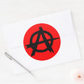 Anarchie Ronde Sticker (Envelop)