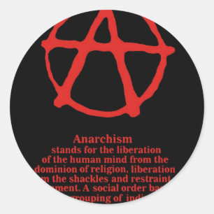 Anarchie Ronde Sticker