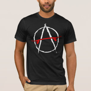 Anarchie schaats t-shirt