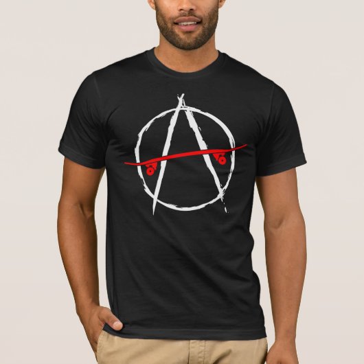Anarchie schaats t-shirt (Voorkant)