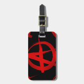 Anarchie symbool bagagelabel (Voorkant verticaal)