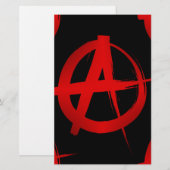 Anarchie symbool briefpapier (Voorkant / Achterkant)