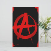 Anarchie symbool briefpapier (Staand voorkant)