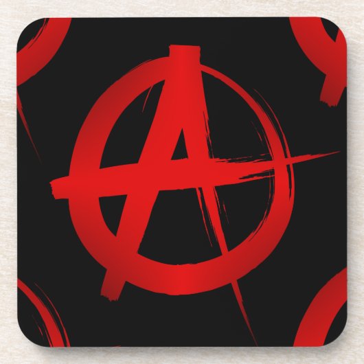 Anarchie symbool drankjes onderzetter (Voorkant)