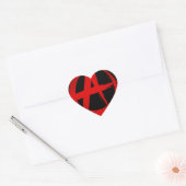 Anarchie symbool hart sticker (Envelop)