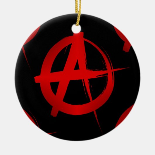 Anarchie symbool keramisch ornament (Voorkant)