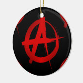 Anarchie symbool keramisch ornament (Links)