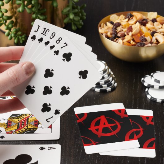 Anarchie symbool pokerkaarten (Insitu)
