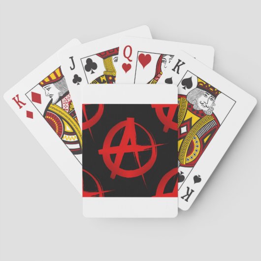 Anarchie symbool pokerkaarten (Achterkant)