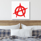 Anarchie symbool rode punk muziekcultuur teken cha canvas afdruk (Insitu (Slaapkamer))