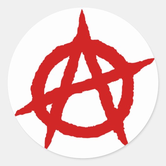 Anarchie symbool rode punk muziekcultuur teken cha ronde sticker (Voorkant)