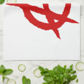 Anarchie symbool rode punk muziekcultuur teken cha theedoek (Gevouwen)