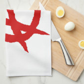 Anarchie symbool rode punk muziekcultuur teken cha theedoek (Quarter Fold)