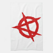 Anarchie symbool rode punk muziekcultuur teken cha theedoek (Verticaal)
