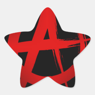 Anarchie symbool ster sticker