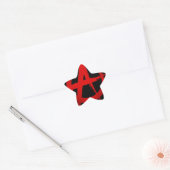 Anarchie symbool ster sticker (Envelop)