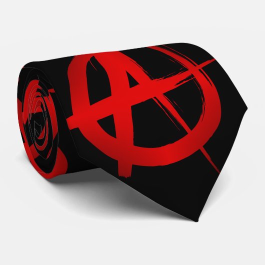 Anarchie symbool stropdas (Opgerold)