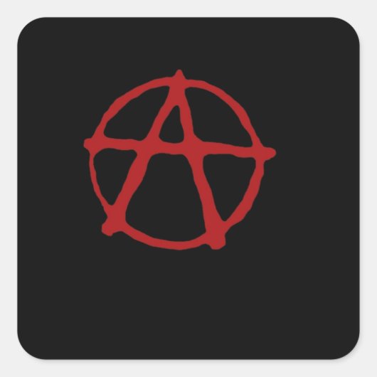 Anarchie. Vierkante Sticker (Voorkant)