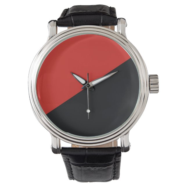 anarchie vlag symbool punk communisme socialisme r horloge (Voorkant)