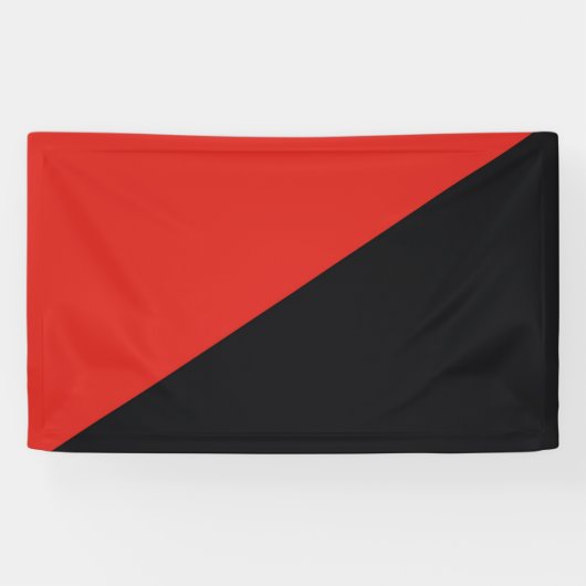 anarchie vlag symbool punk communisme socialisme r spandoek (Horizontaal)