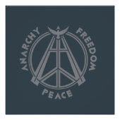 Anarchie, vrijheid en vrede: het symbool van de mo perfect poster (Voorkant)