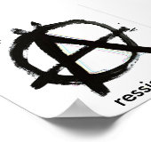 anarchie, weerstand poster (Hoek)