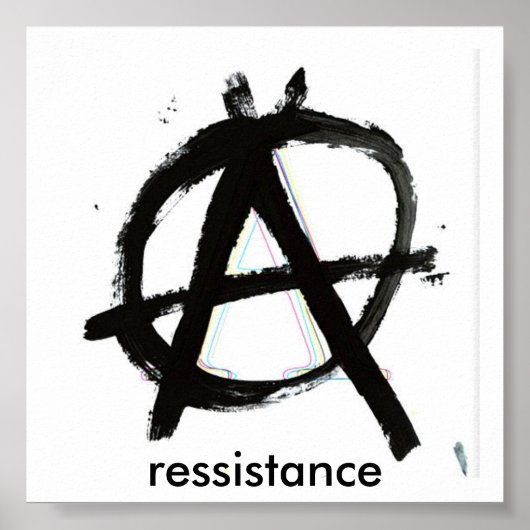 anarchie, weerstand poster (Voorkant)