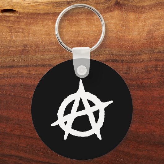 Anarchie - Zwart Wit - Emo - Sleutelhanger (Achterkant)