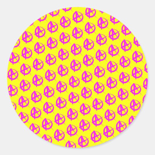 anarchiepatroon ronde sticker (Voorkant)
