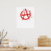 anarchiesymbool vintage poster (Keuken)