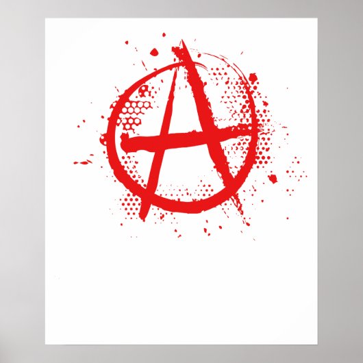 anarchiesymbool vintage poster (Voorkant)