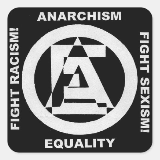 Anarchisme Gelijkheid 1 sticker (Voorkant)